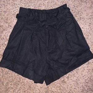 High waist black shorts